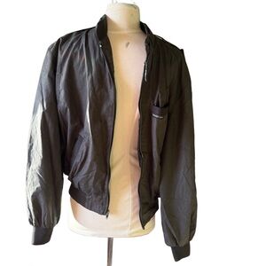 Vintage member’s only Men's washed Black zip up retro Jacket euro sz 40 / M